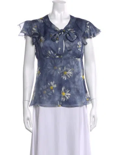 Pre-owned D&g Vintage 2000's Blouse In Blue