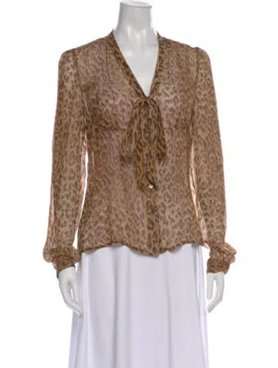 Pre-owned D&g Vintage 2000's Blouse In Brown