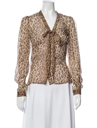 Pre-owned D&g Vintage 2000's Blouse In Brown