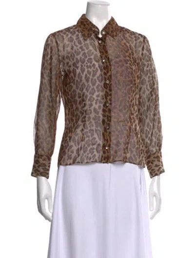 Pre-owned D&g Vintage 2000's Blouse In Brown