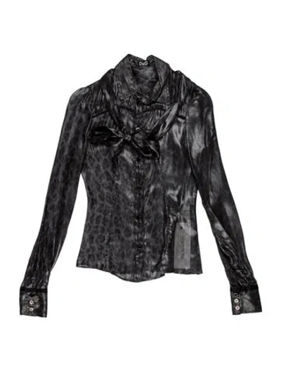 Pre-owned D&g Vintage 2000's Blouse In Gray