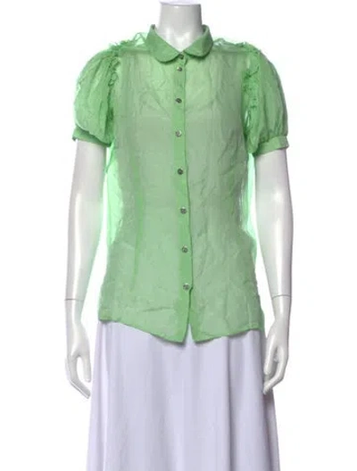 Pre-owned D&g Vintage 2000's Blouse In Green