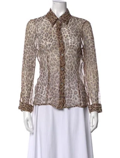 Pre-owned D&g Vintage 2000's Blouse In Neutrals