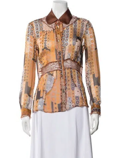Pre-owned D&g Vintage 2000's Blouse In Orange