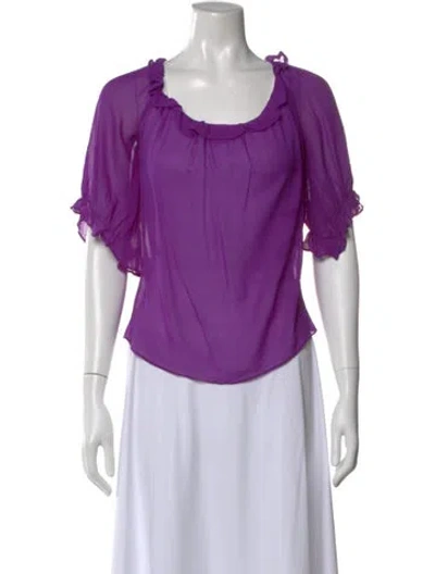 Pre-owned D&g Vintage 2000's Blouse In Purple
