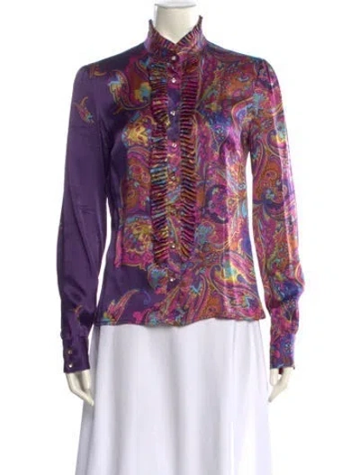 Pre-owned D&g Vintage 2000's Blouse In Purple