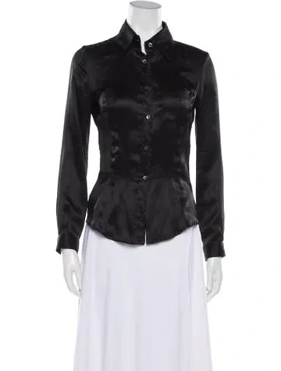 Pre-owned D&g Vintage 2000's Button-up Top In Black