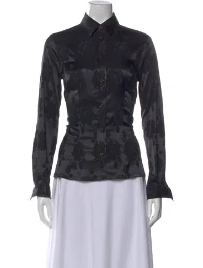 Pre-owned D&g Vintage 2000's Button-up Top In Black