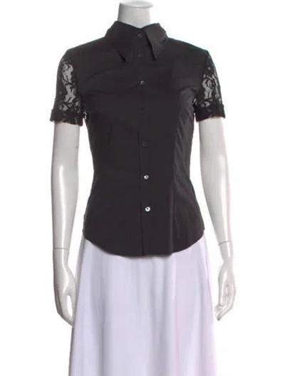 Pre-owned D&g Vintage 2000's Button-up Top In Black