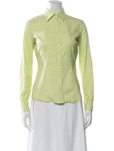 Pre-owned D&g Vintage 2000's Button-up Top In Green