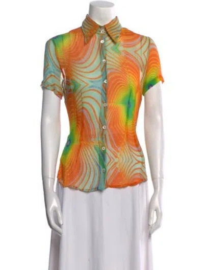 Pre-owned D&g Vintage 2000's Button-up Top In Multi