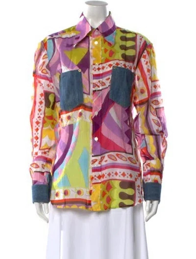 Pre-owned D&g Vintage 2000's Button-up Top In Multi