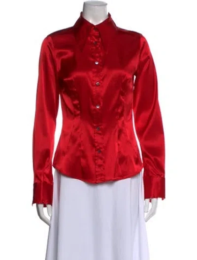 Pre-owned D&g Vintage 2000's Button-up Top In Red