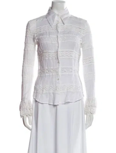 Pre-owned D&g Vintage 2000's Button-up Top In White