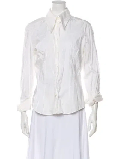 Pre-owned D&g Vintage 2000's Button-up Top In White