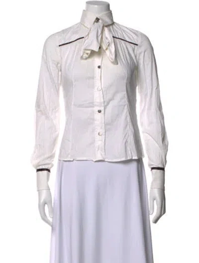 Pre-owned D&g Vintage 2000's Button-up Top In White
