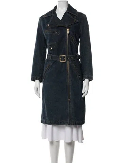 Pre-owned D&g Vintage 2000's Coat In Blue