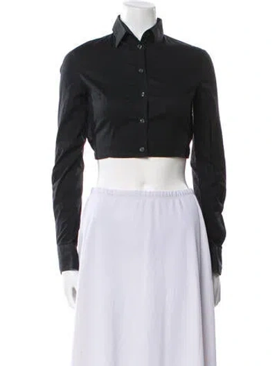 Pre-owned D&g Vintage 2000's Crop Top In Black