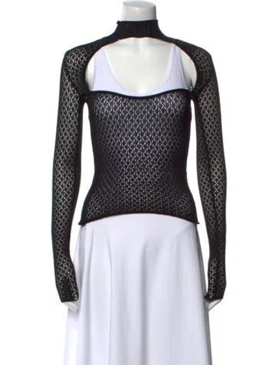 Pre-owned D&g Vintage 2000's Crop Top In Black