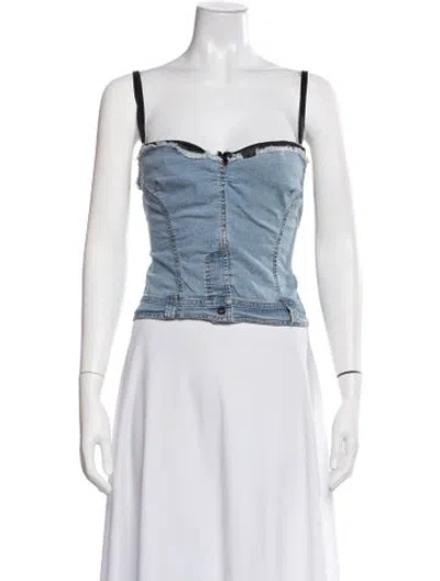 Pre-owned D&g Vintage 2000's Crop Top In Black