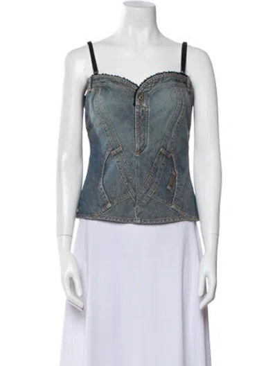 Pre-owned D&g Vintage 2000's Crop Top In Multi