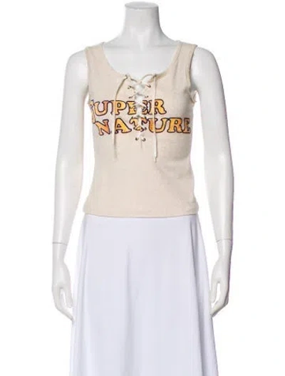 Pre-owned D&g Vintage 2000's Crop Top In Neutral