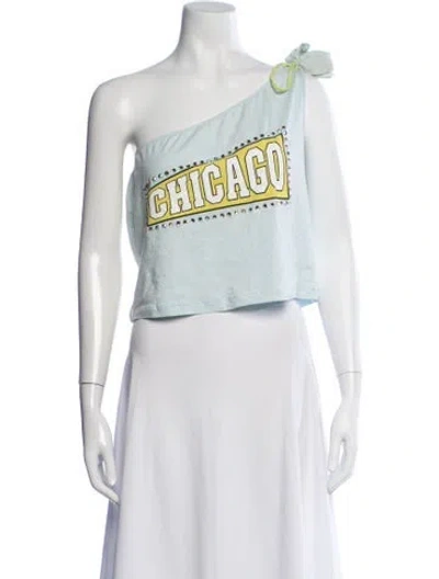 Pre-owned D&g Vintage 2000's Crop Top W/ Tags In Blue