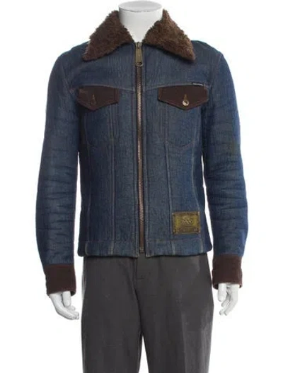 Pre-owned D&g Vintage 2000's Denim Jacket In Blue