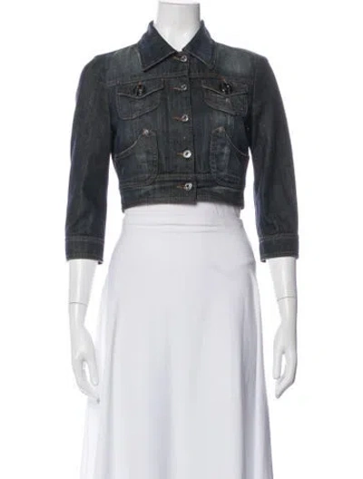 Pre-owned D&g Vintage 2000's Denim Jacket In Blue