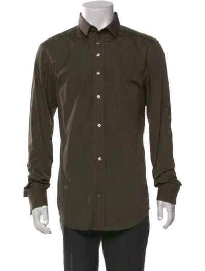 Pre-owned D&g Vintage 2000's Dress Shirt In Brown