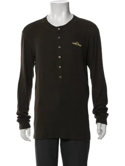 Pre-owned D&g Vintage 2000's Henley In Green