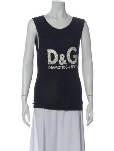 Pre-owned D&g Vintage 2000's Top In Black