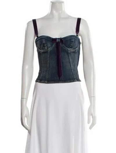 Pre-owned D&g Vintage 2000's Top In Blue