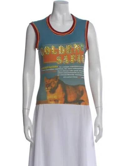 Pre-owned D&g Vintage 2000's Top In Blue