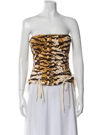 Pre-owned D&g Vintage 2000's Top In Brown