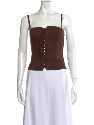 Pre-owned D&g Vintage 2000's Top In Brown