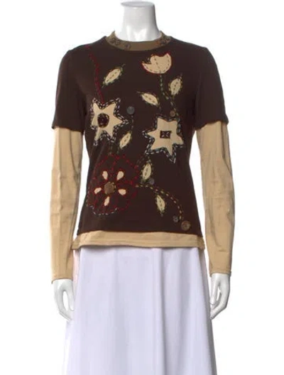 Pre-owned D&g Vintage 2000's Top In Brown