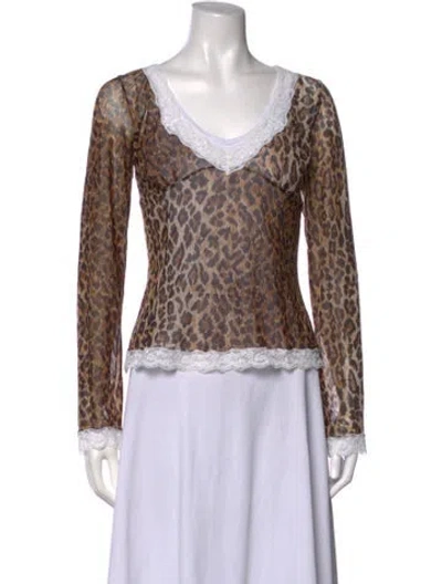 Pre-owned D&g Vintage 2000's Top In Brown
