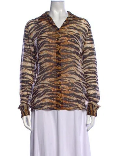 Pre-owned D&g Vintage 2000's Top In Brown