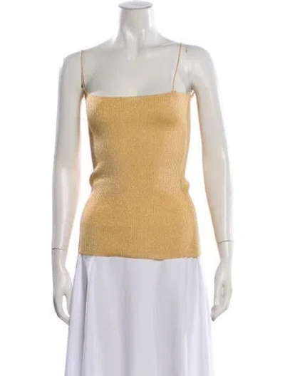 Pre-owned D&g Vintage 2000's Top In Gold