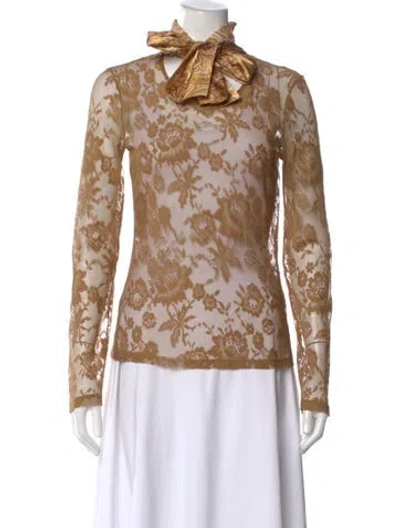 Pre-owned D&g Vintage 2000's Top In Gold