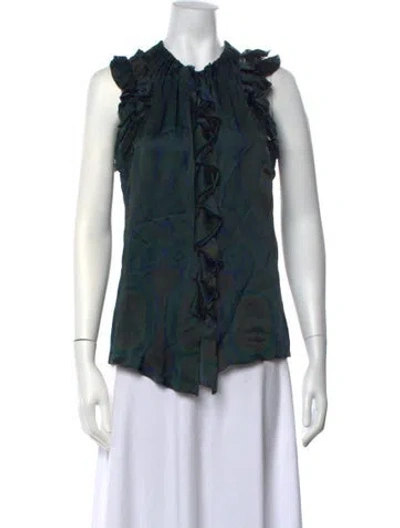 Pre-owned D&g Vintage 2000's Top In Green