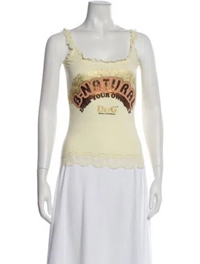 Pre-owned D&g Vintage 2000's Top In Neutral