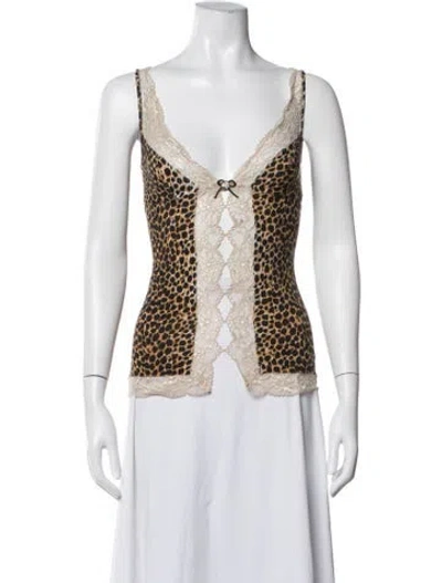 Pre-owned D&g Vintage 2000's Top In Neutrals