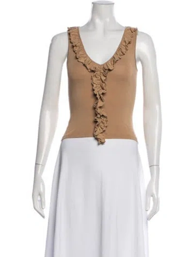 Pre-owned D&g Vintage 2000's Top In Neutrals
