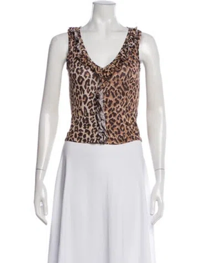 Pre-owned D&g Vintage 2000's Top In Neutrals