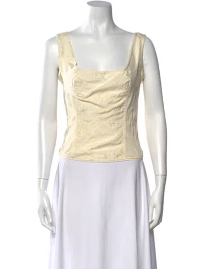 Pre-owned D&g Vintage 2000's Top In Neutrals