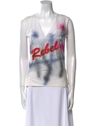 Pre-owned D&g Vintage 2000's Top In White