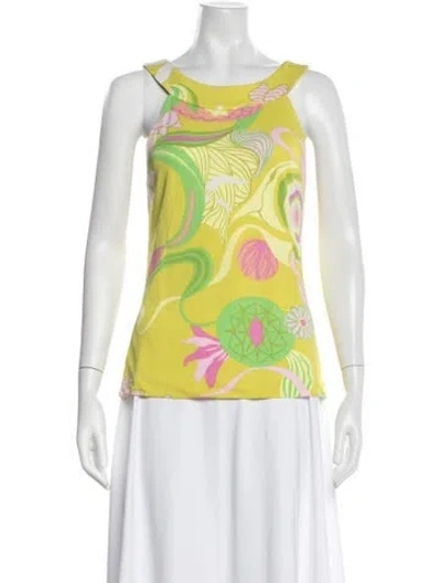 Pre-owned D&g Vintage 2000's Top In Yellow