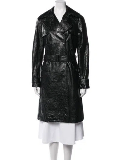 Pre-owned D&g Vintage 2000's Trench Coat In Black